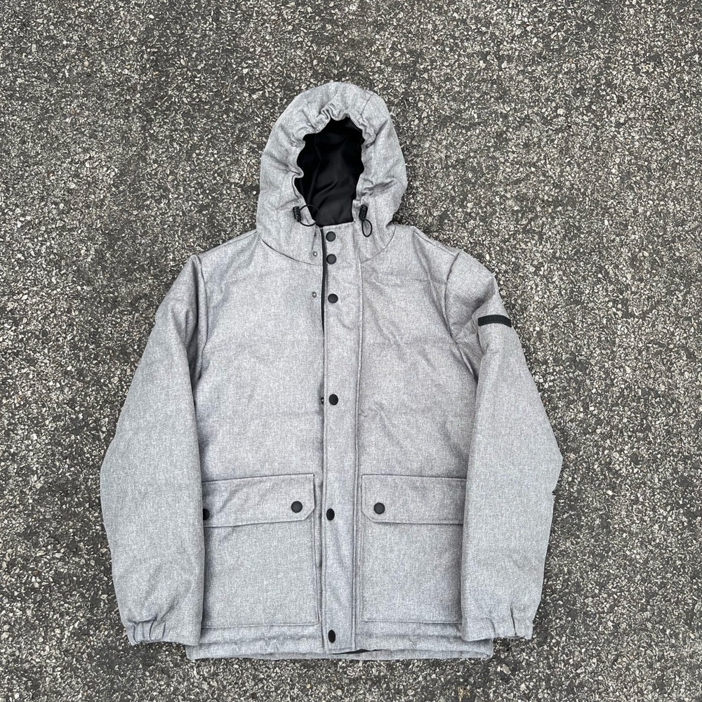 Men's Gray Hooded Jacket
